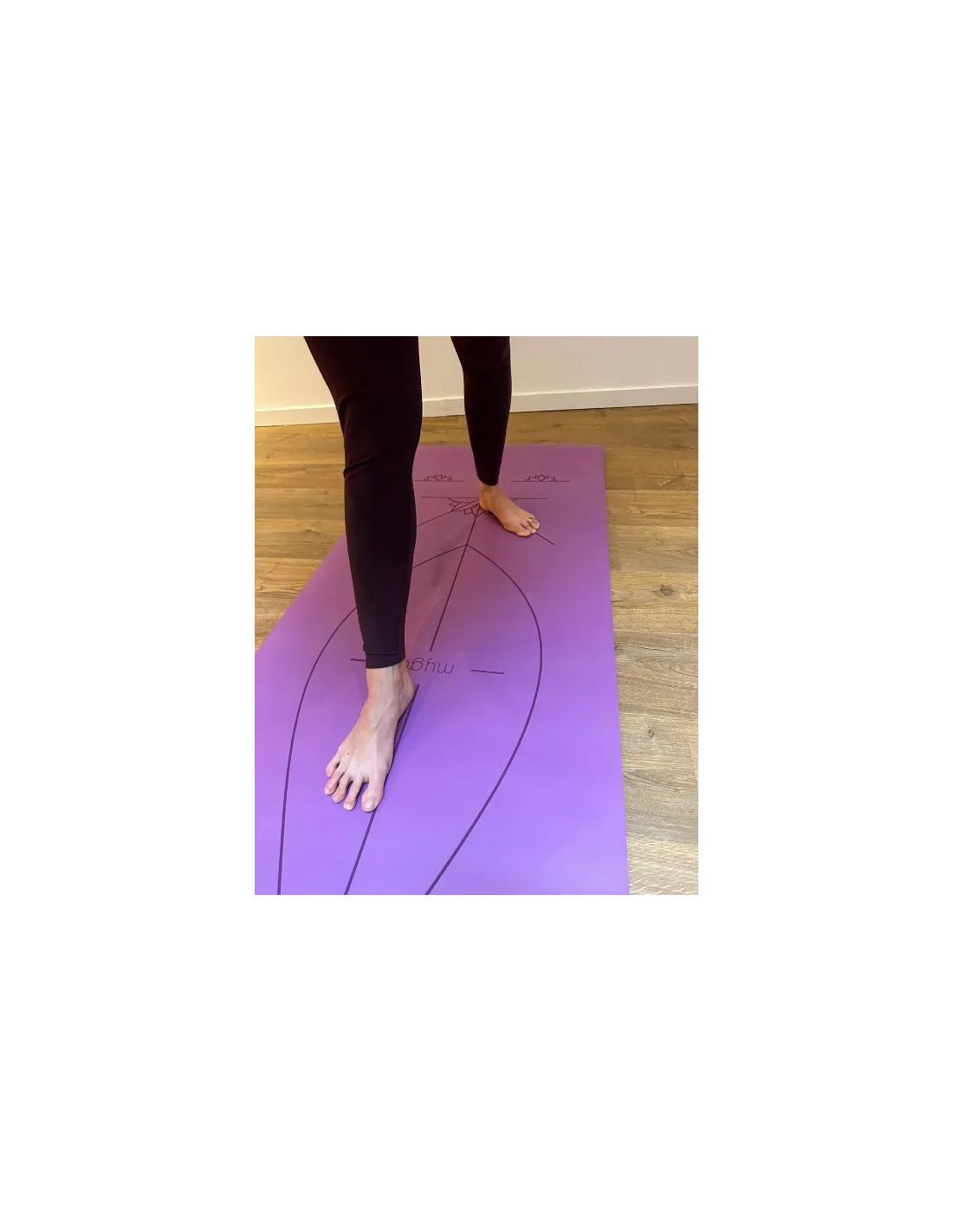 Tapis de yoga - extra large - en caoutchouc naturel - violet