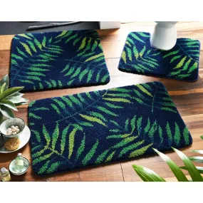 Tapis WC FOUGERE - bleu marine | Tapis de bain 3 SUISSES