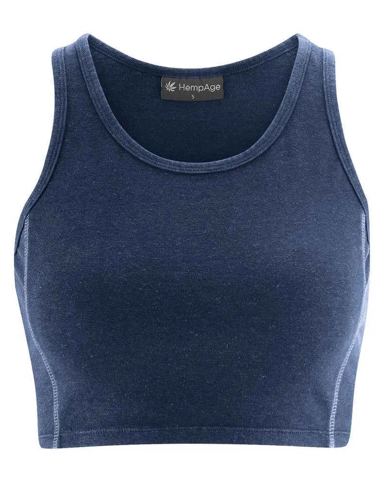 Top court pour le yoga en chanvre et coton bio
