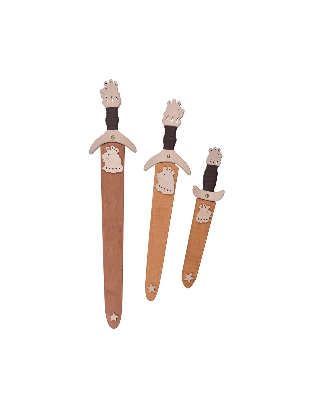 Épée de chevalier en bois pour enfants, différentes tailles ⚔️ Boutique Épées